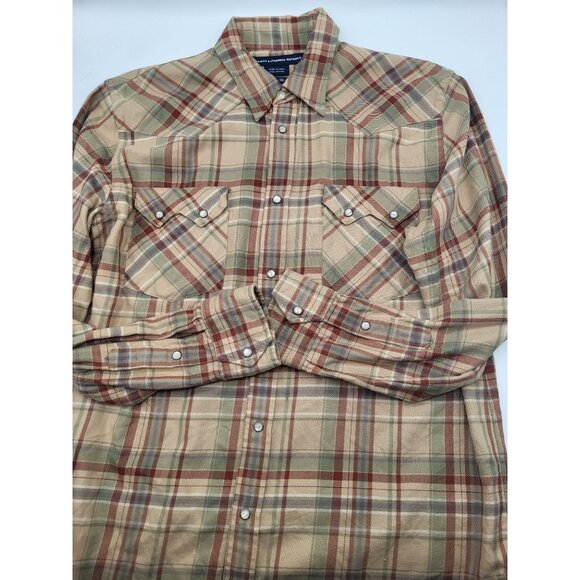 Ralph Lauren Tops - VTG Ralph Lauren Sport 90's Plaid Western Shirt SZ 14 Classic Fit Preppy Pearl S